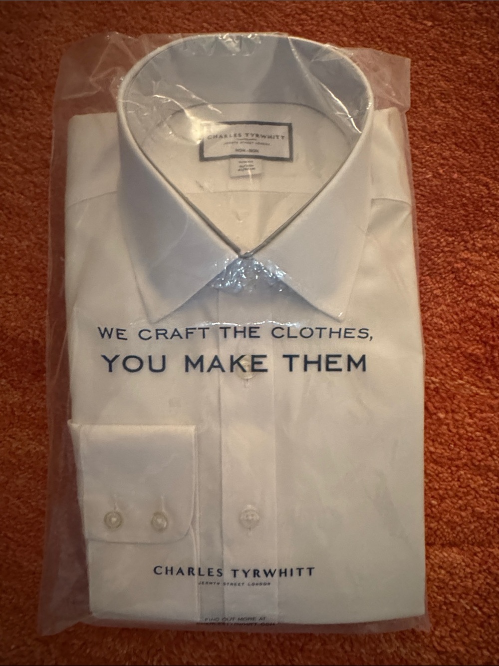 Charles Tyrwhitt slim White Men's Dress Shirt - Spread Collar
